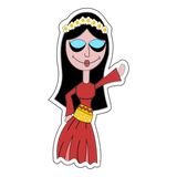 El Leila El Kebera Character Dancer 1 ( راقصه ) cookie cutter with stamp