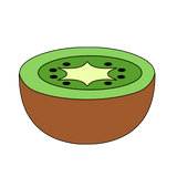Kiwi Fruit cookie cutter and stamp