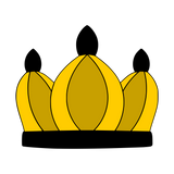 Crown 2 cookie cutter and stamp