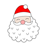 Santa large beard cookie cutter and stamp