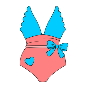 Bikini cookie cutter and stamp