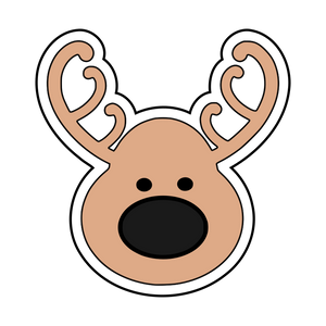 Reindeer cookie cutter and stamp