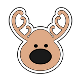 Reindeer cookie cutter and stamp
