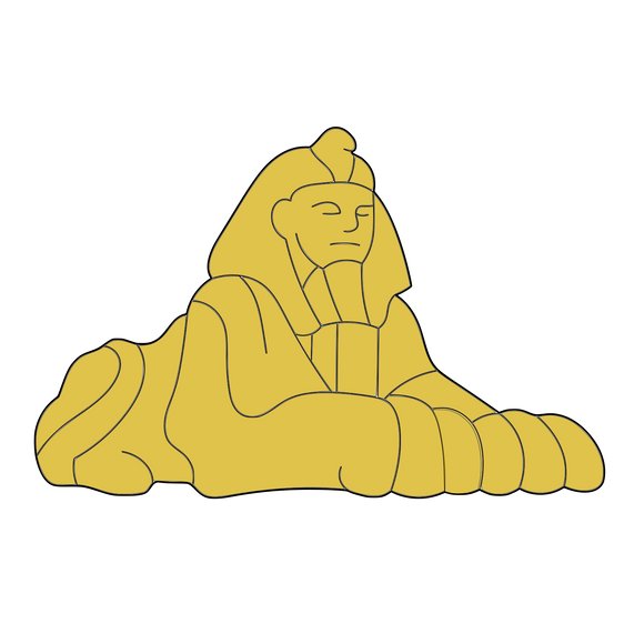Sphinx cookie cutter and stamp
