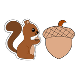 Squirrel set cookie cutter and stamp (set of 2)