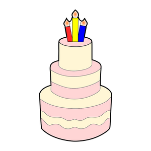 Birthday cake cookie cutter and stamp
