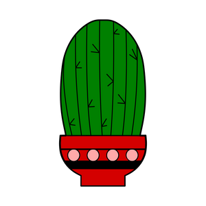 Cactus cookie cutter and stamp