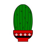 Cactus cookie cutter and stamp