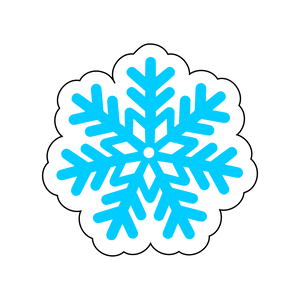 Snow flake cookie cutter and stamp