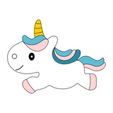 Unicorn 2  cookie cutter with stamp