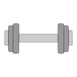 Barbell cookie cutter with stamp
