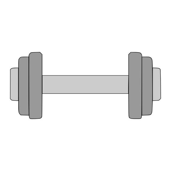 Barbell cookie cutter with stamp