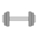 Barbell cookie cutter with stamp