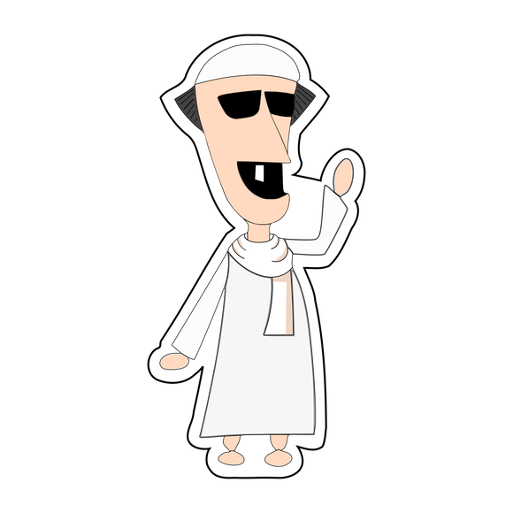 El Leila El Kebera Character Singer ( مغنى ) cookie cutter with stamp
