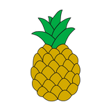 Pineapple cookie cutter and stamp