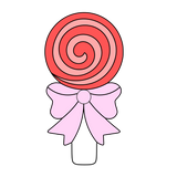 Lollipop cookie cutter and stamp