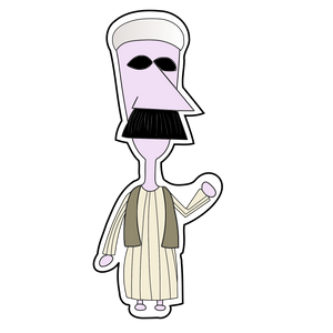 El Leila El Kebera Character Fish seller ( بائع السمك ) cookie cutter with stamp