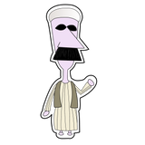 El Leila El Kebera Character Fish seller ( بائع السمك ) cookie cutter with stamp