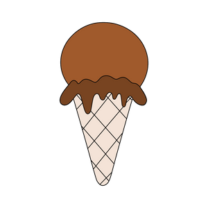 Icecream cone cookie cutter and stamp