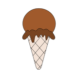 Icecream cone cookie cutter and stamp