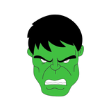 Hulk face cookie cutter with stamp