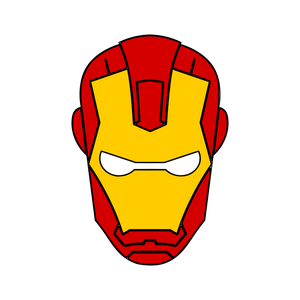 Iron man cookie cutter with stamp