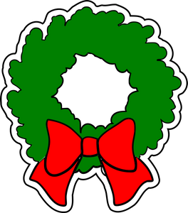 Christmas wreath cookie cutter and stamp