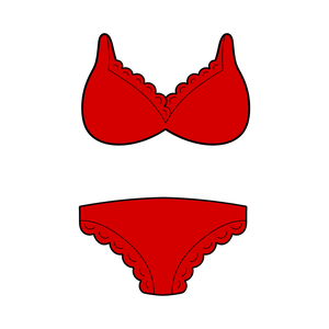 2 pieces Lingerie cookie cutter and stamp (set of 2)
