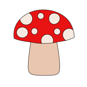 Mushroom cookie cutter and stamp