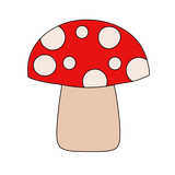 Mushroom cookie cutter and stamp