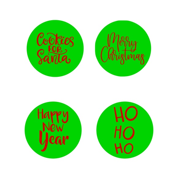 Christmas lettering stamp set ( set of 4 )