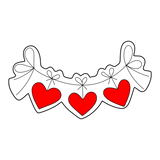Heart Banner cookie cutter and stamp