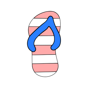 Flipflops cookie cutter and stamp