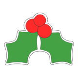 Mistletoe (Holly) cookie cutter and stamp