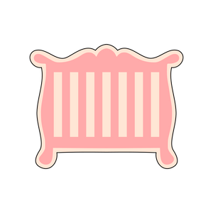 Baby bed cookie cutter and stamp