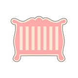 Baby bed cookie cutter and stamp