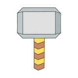 Thor hammer cookie cutter with stamp