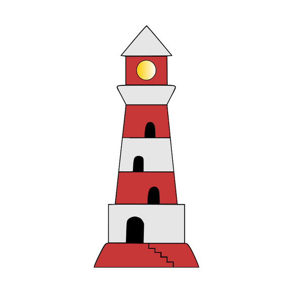 Light house cookie cutter with stamp
