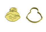 Lady Santa cookie cutter and stamp