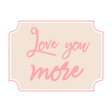 Love you more lettering cookie cutter with stamp