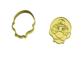 Luigi face cookie cutter and stamp