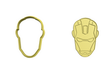 Iron man cookie cutter with stamp