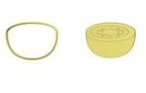 Kiwi Fruit cookie cutter and stamp