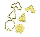 Tree cookie cutters with stamps  ( set of 3 )