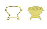 Grill cookie cutter and stamp