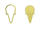 Icecream cone cookie cutter and stamp
