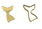 Mermaid tail cookie cutter and stamp