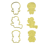 Halloween set1 cookie cutters with stamps  ( set of 3 )