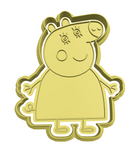 Peppa Mummy pig cookie cutter and stamp
