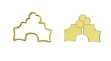 Mistletoe (Holly) cookie cutter and stamp